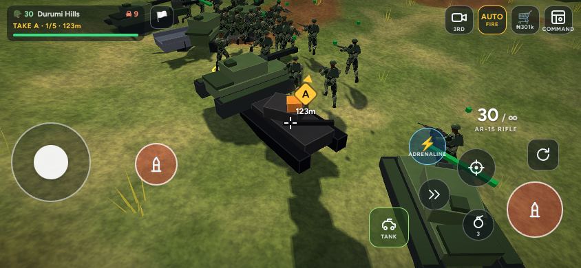 Tanks and infantry advancing in Abuja World: Frontline